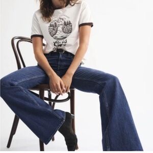 Abercrombie Vintage Flare High Rise 29/8 Regular Jeans Denim Womens Medium Wash